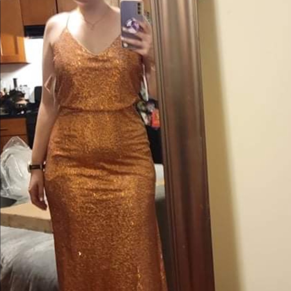 Brand New Sequined Gown After Six 6784